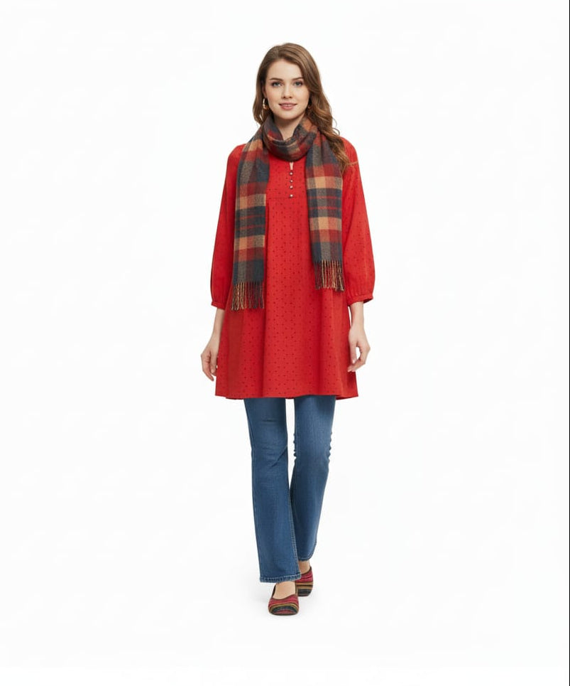 Red Kurta For Girls