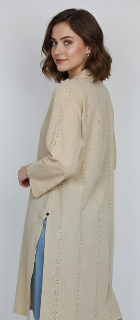 Elegant. Trendy. Youthful Beige Kurta🤎